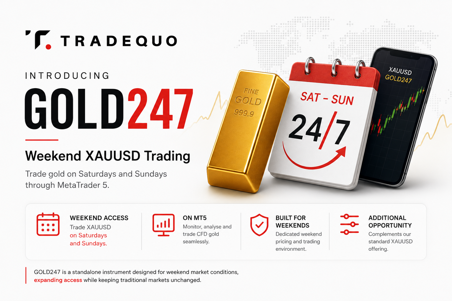 TradeQuo Launches GOLD247, Introducing Weekend Trading for One of the World’s Most Traded Commodities